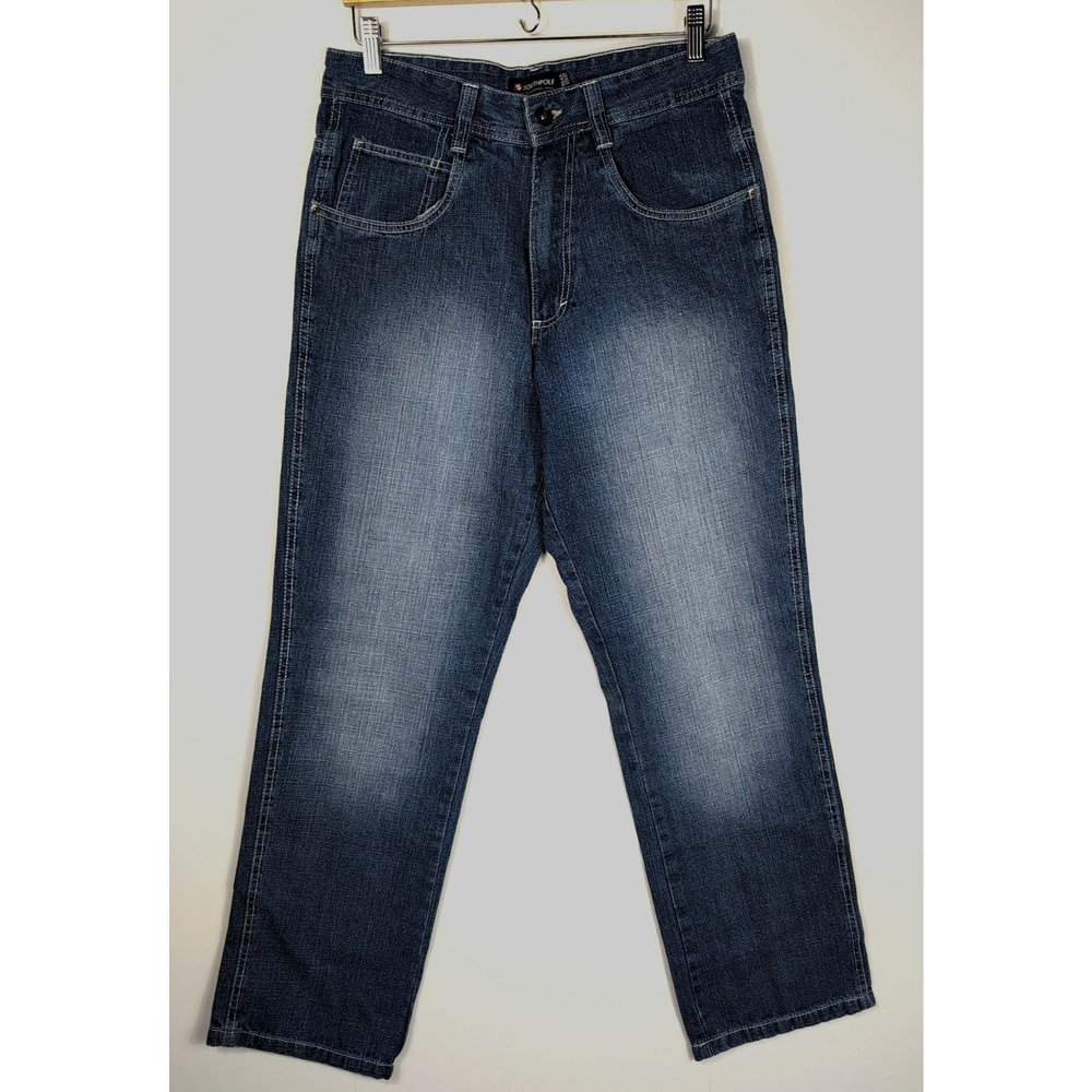 Southpole Vintage Baggy Jeans Mens 32x32 Y2K Hip Hop Skater Wide Leg Denim Blue